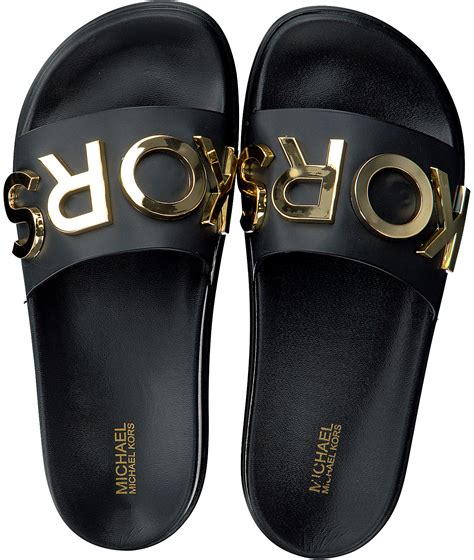 michael kors slippers zwart